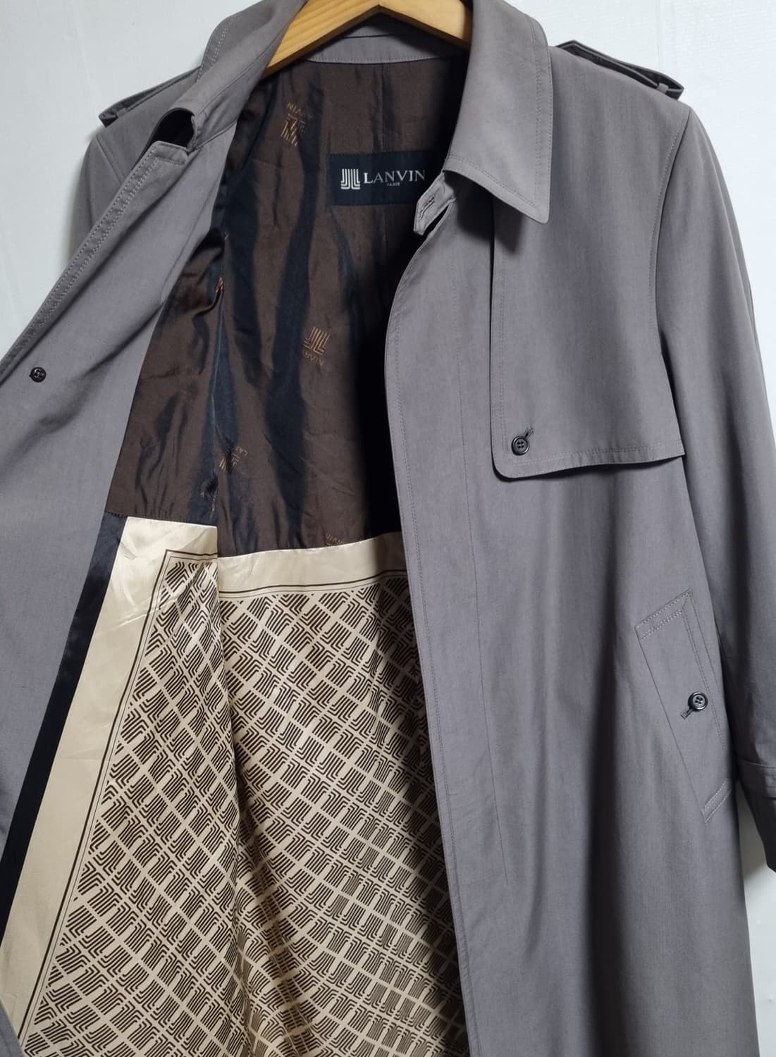 M (66) 랑방 빈티지 그레이 트렌치코트 상품이미지2