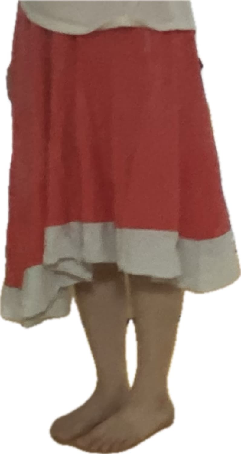 다홍 연그레이 언발란스 미디 스커트 상품이미지6
