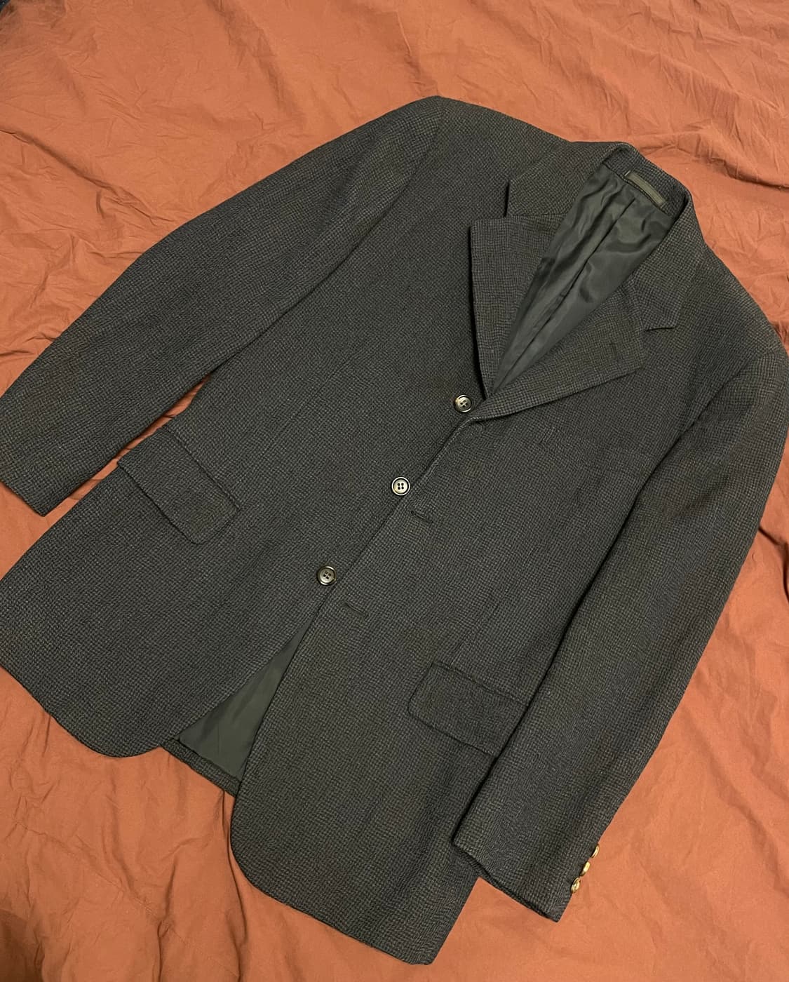 꼼데가르송 빈티지 쓰리버튼 체크 자켓 블레이저 s 상품이미지1