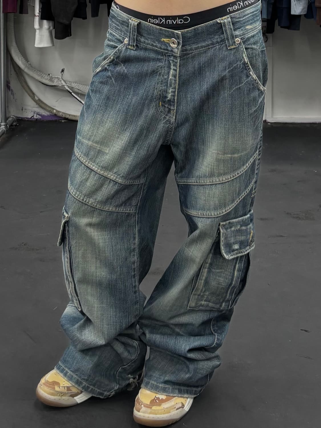 디키즈 워시드 데님 카고팬츠 상품이미지3