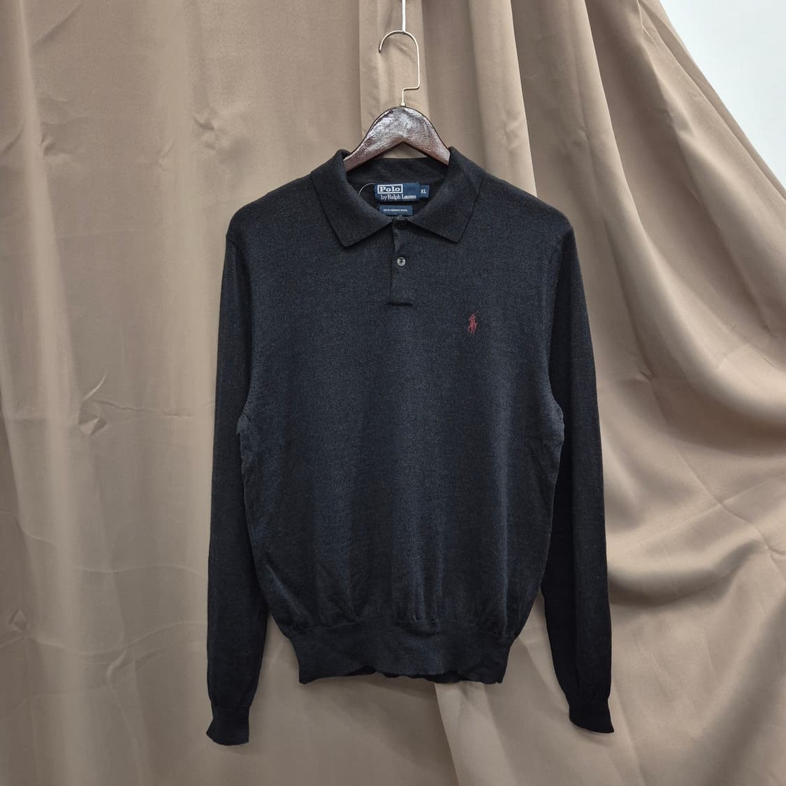 폴로 랄프로렌 메리노울 카라 니트 XL 상품이미지1