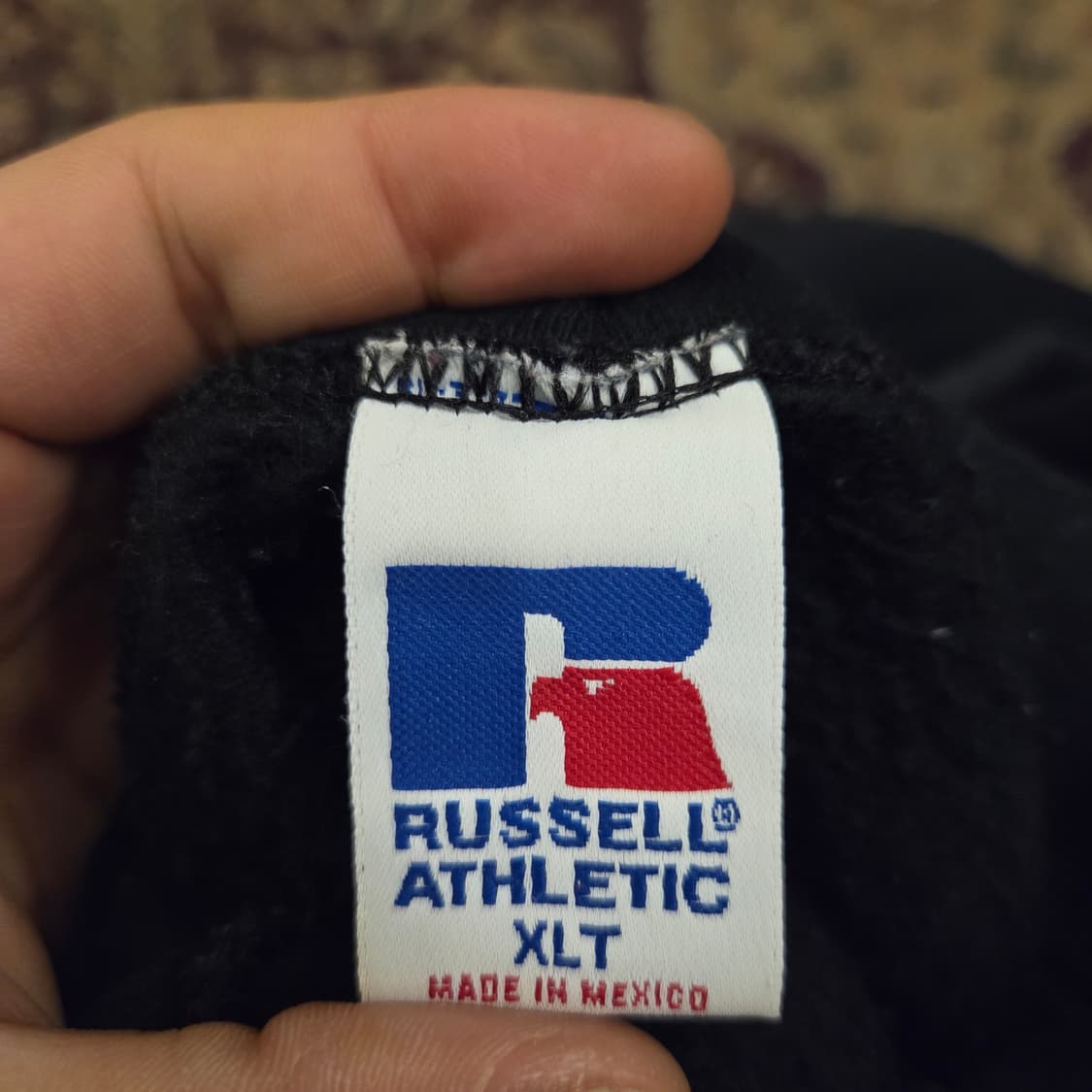 90s 빈티지 러셀 후드 블랙 XLT 상품이미지7