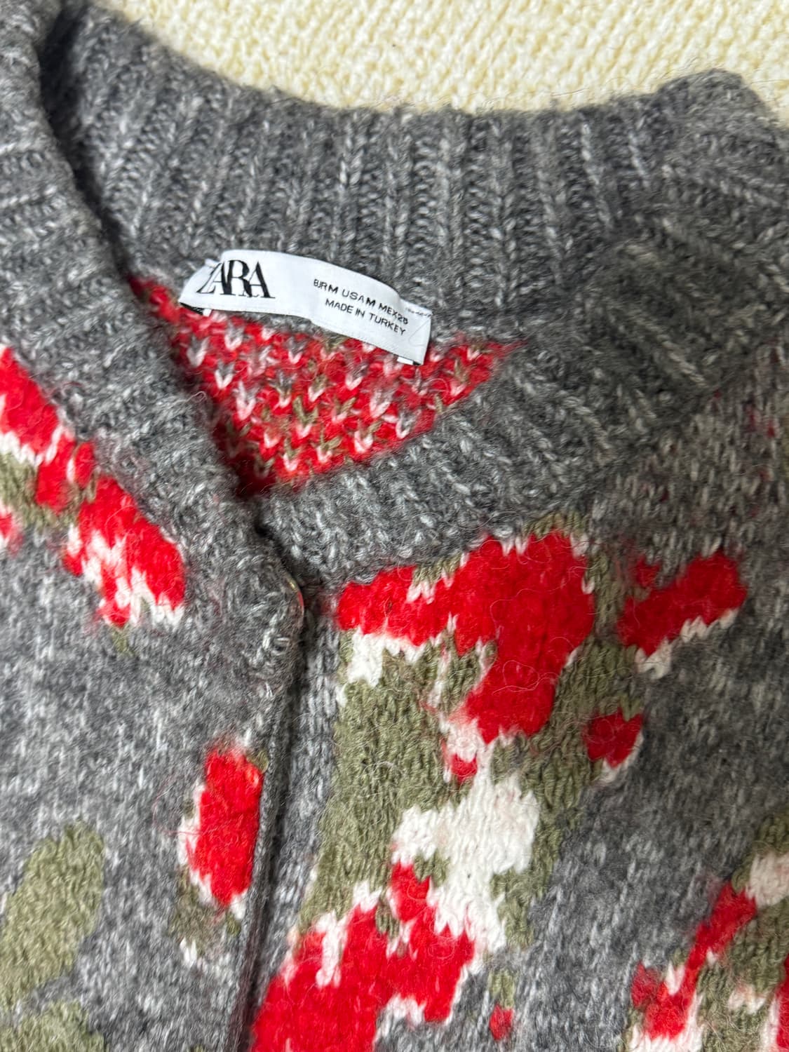 ZARA 플라워 패턴 니트 베스트(조끼) 상품이미지3