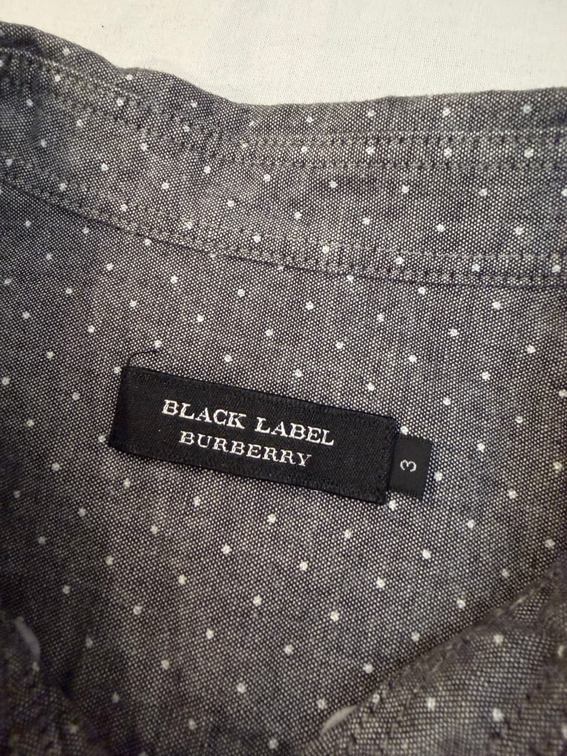 버버리 폴카닷 땡땡이 기마로고 셔츠 그레이 상품이미지6