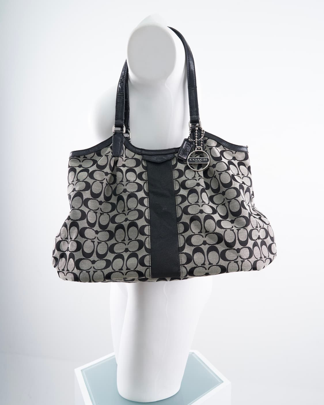 Coach 데이빈 시그니처 스트라이프 도트백 상품이미지1