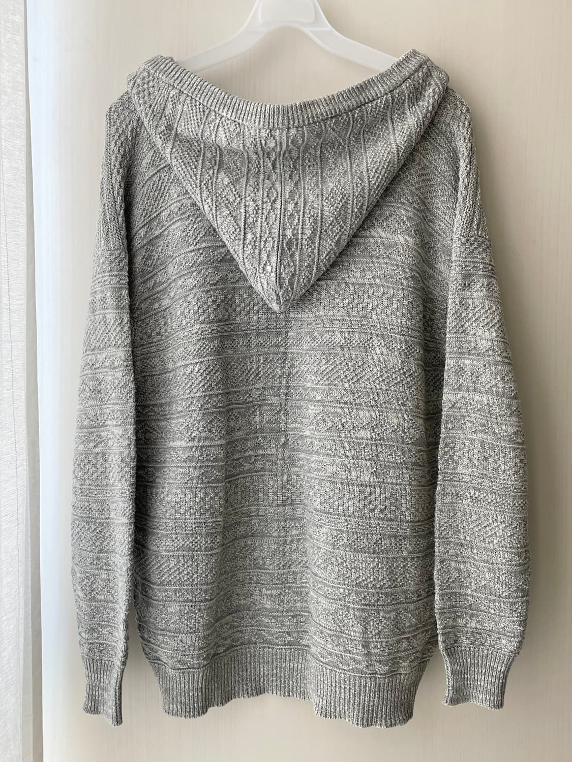 카모메산장 단품 그레이 니트 후드 / 모리걸 하구미 할모리 상품이미지2