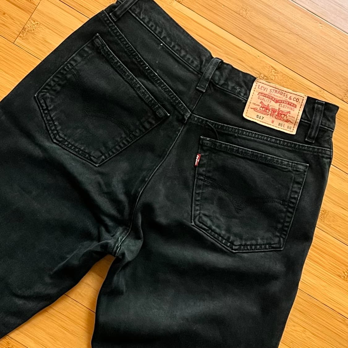 리바이스 517 블랙진 데님팬츠 W86 L86 상품이미지4