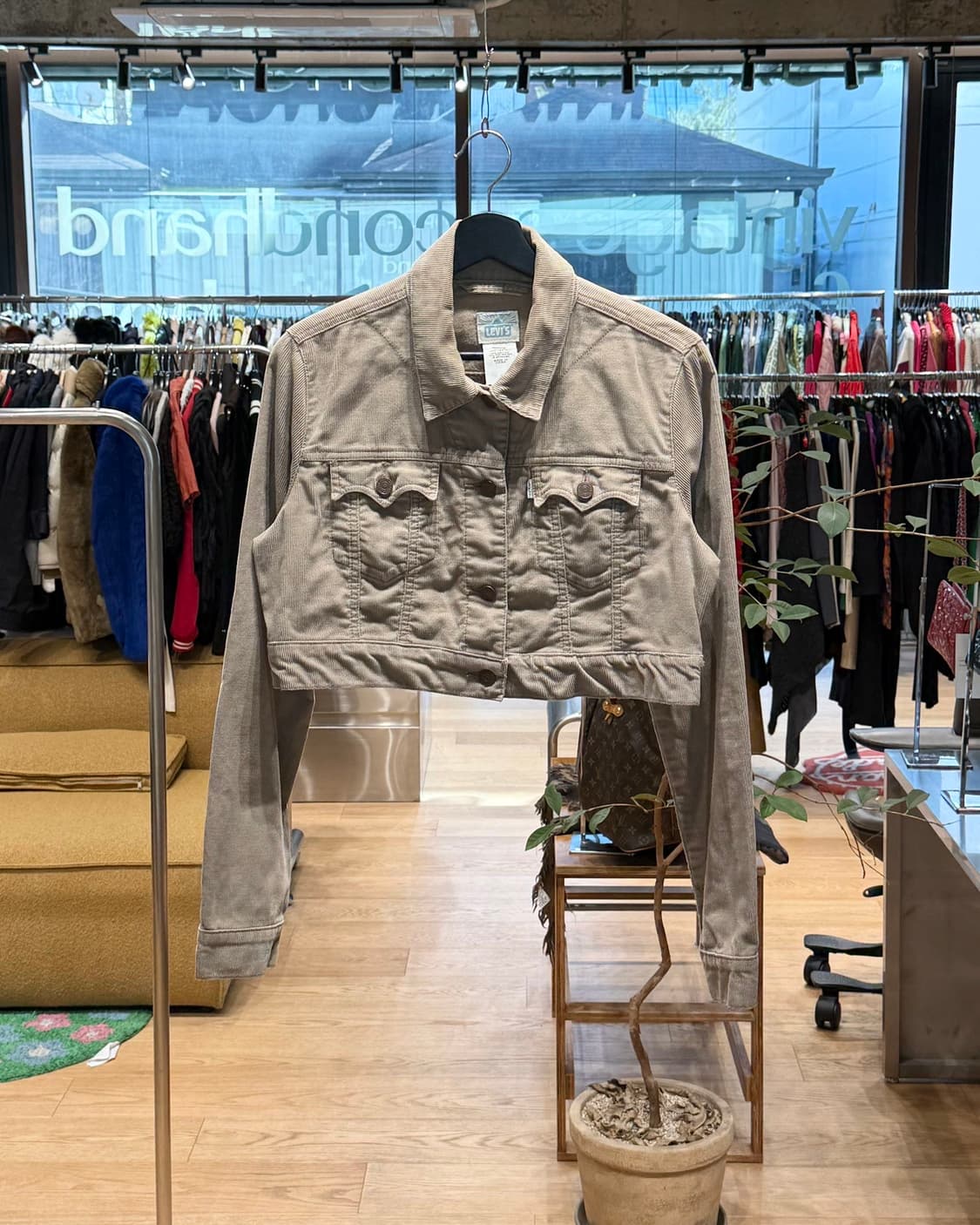 리바이스 베이지 코듀로이 크롭 자켓  상품이미지1