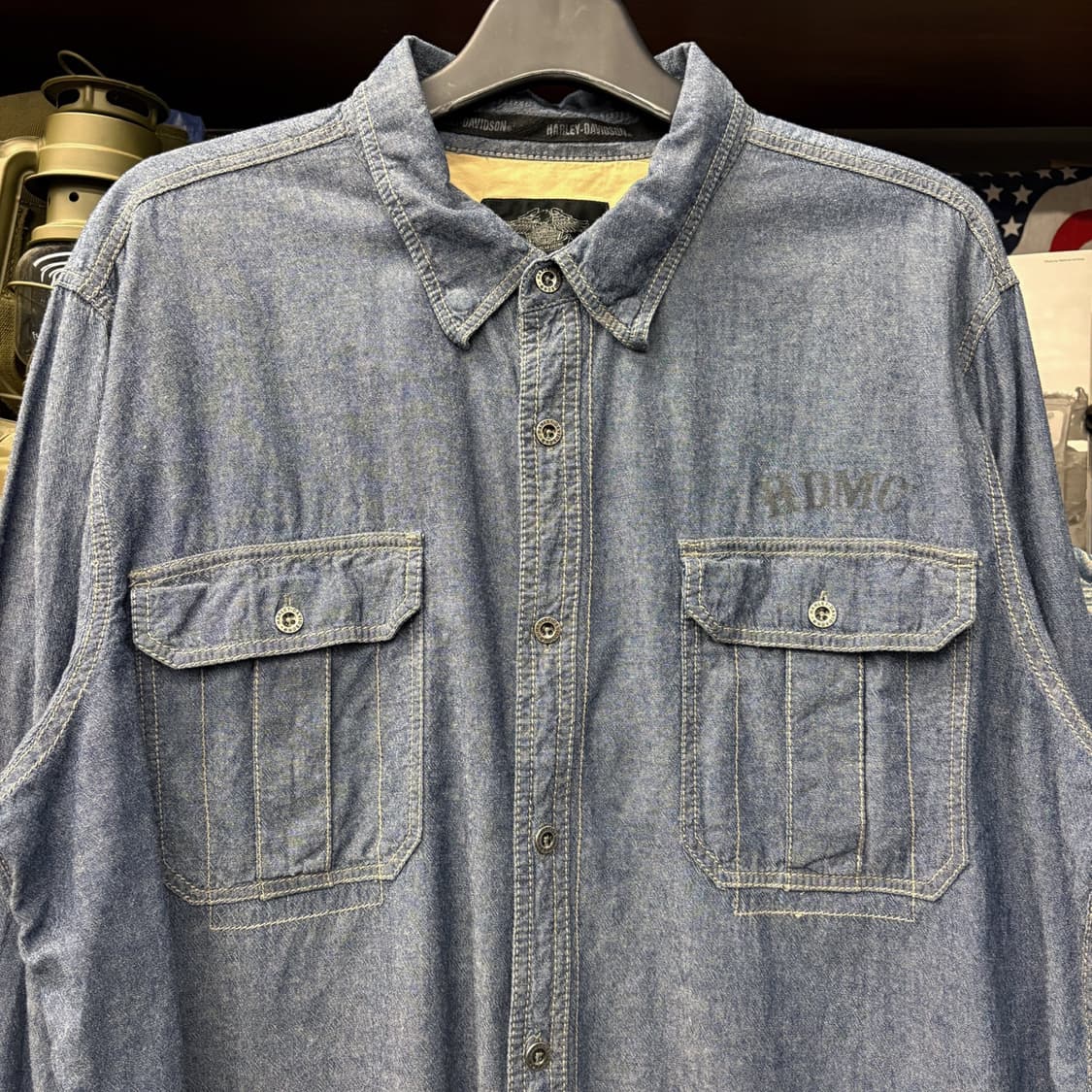 10s 할리데이비슨 HDMC 레이싱 헤리티지 #1 데님워크 셔츠 N283 상품이미지3
