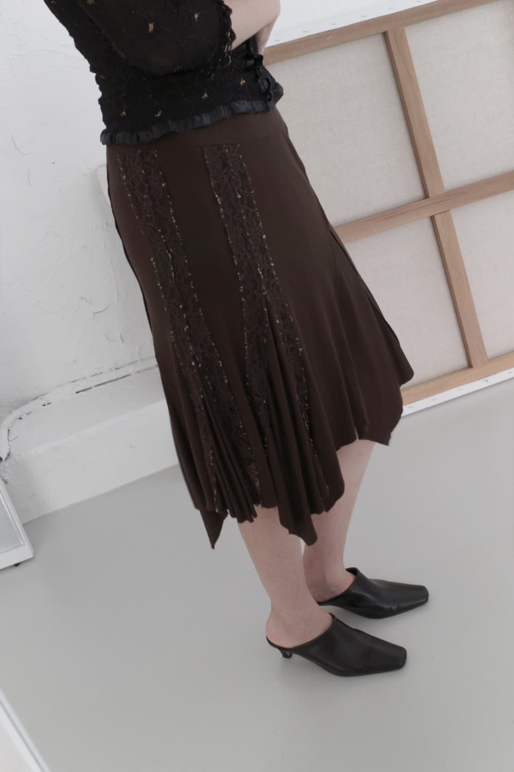 lace unbalanced skirt 상품이미지6