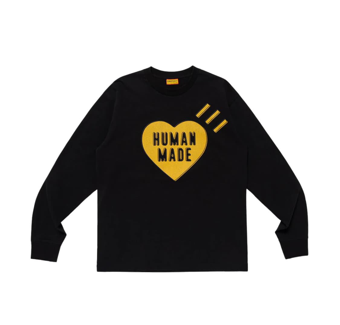 [XXL] 휴먼메이드 그래픽 롱슬리브 티셔츠 블랙  상품이미지1