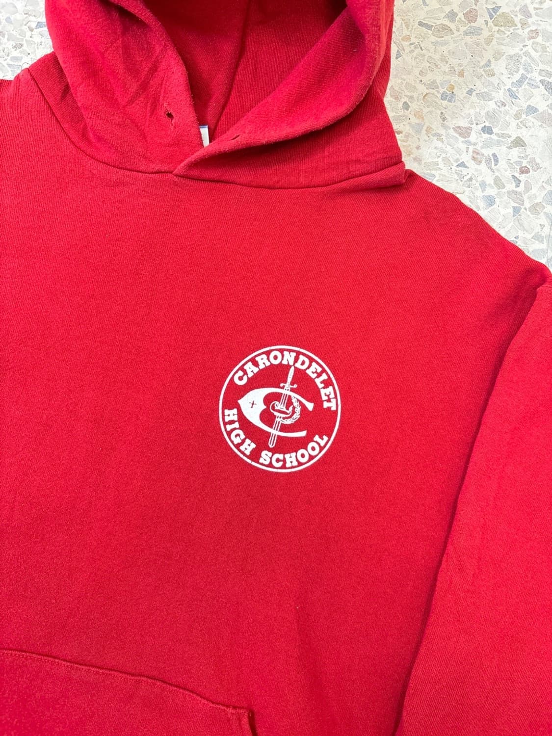 러셀 후드티 레드 상품이미지6