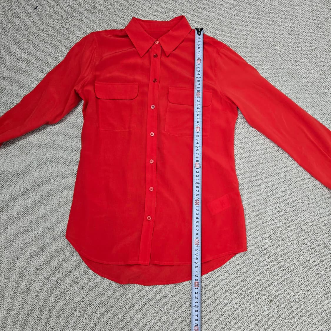 0108.이큅먼트  포켓 긴팔 슬림실크 100%셔츠XS 상품이미지9