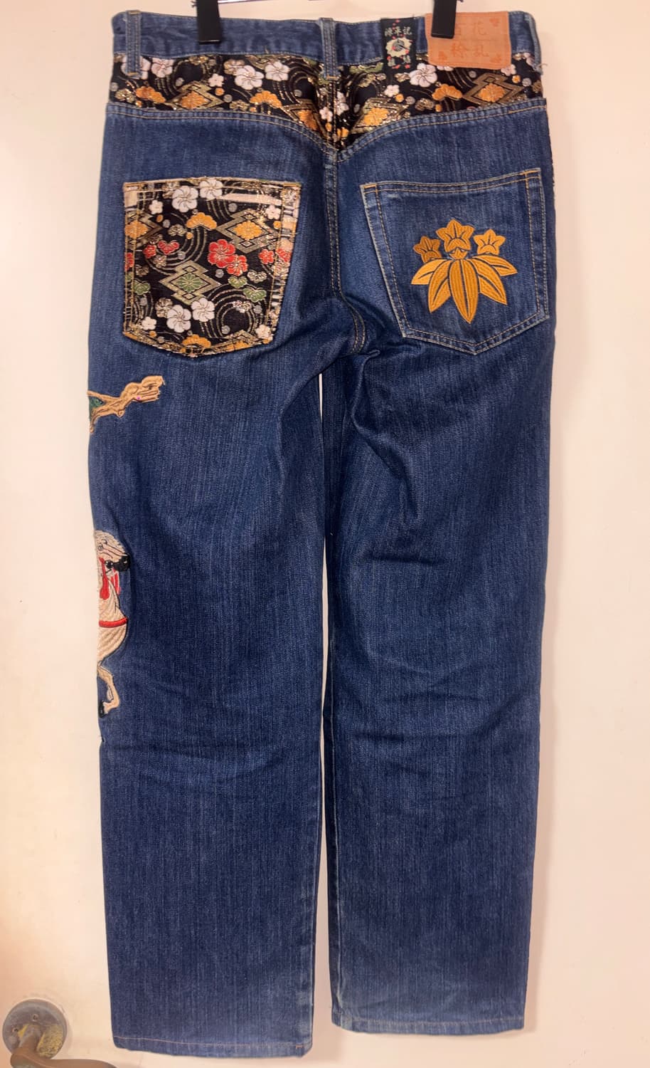 일본 빈티지 자수 데님 팬츠 상품이미지2