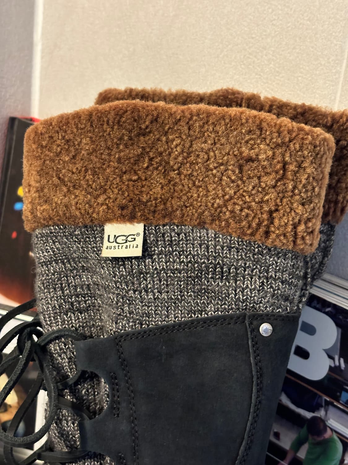 어그 레이어드 스웨이드 니트 부츠 상품이미지2