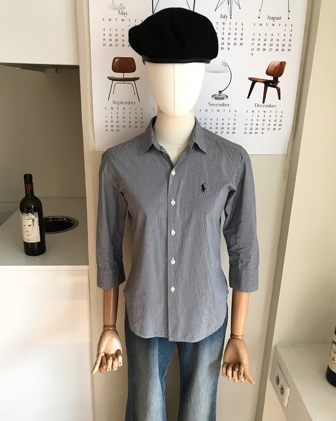 폴로 잔체크 7부 셔츠 상품이미지8