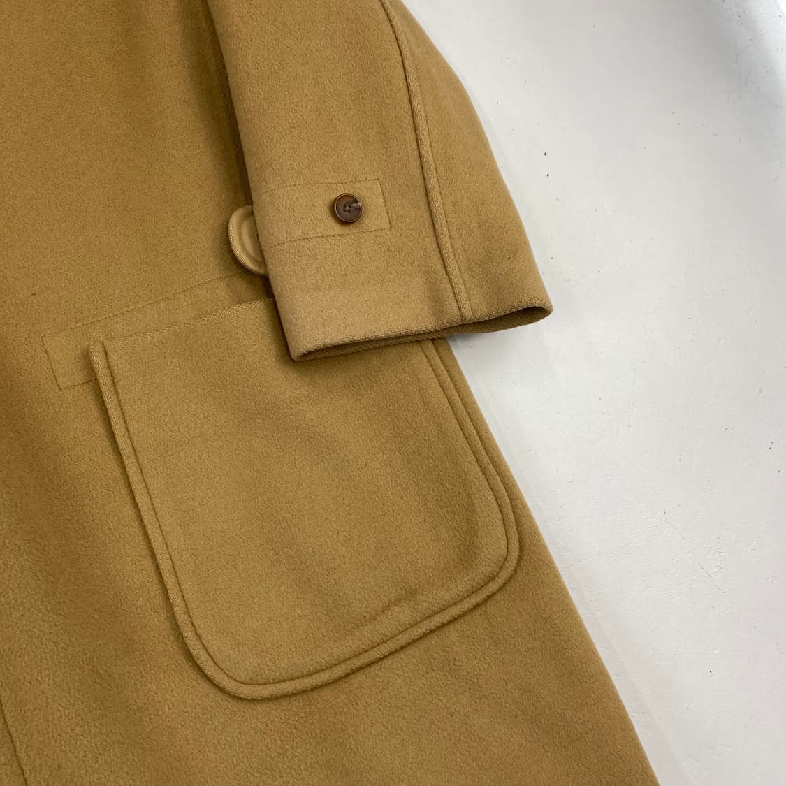 90s 폴로 카멜 모직 더플 코트 (105) 상품이미지4