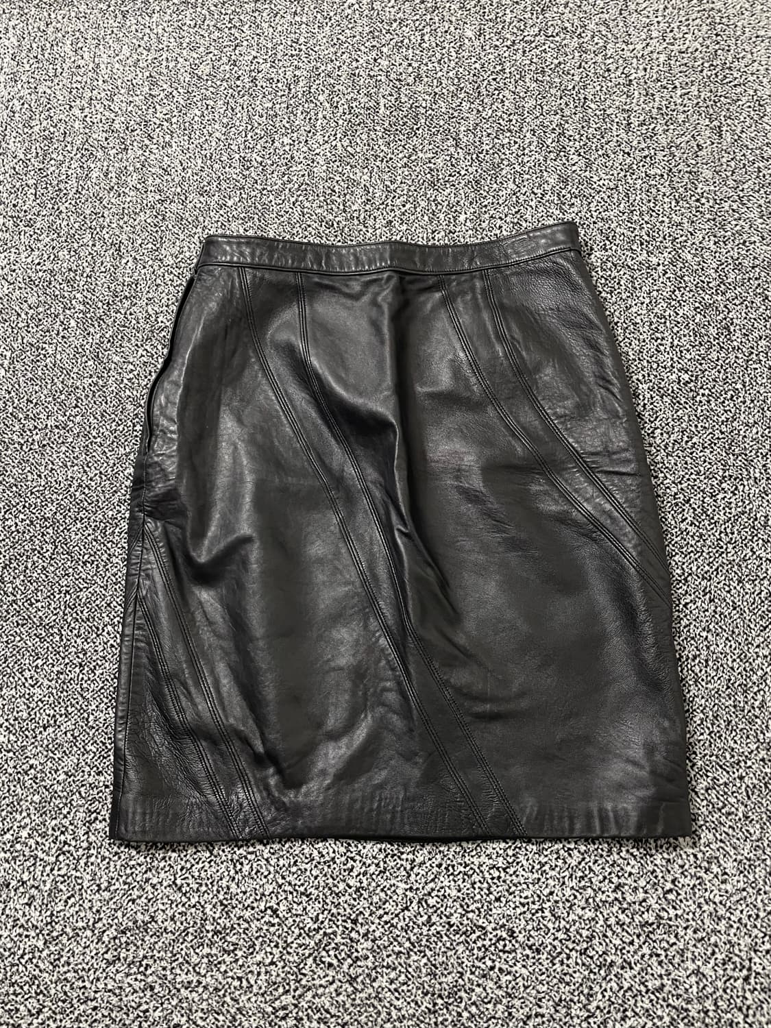 빈티지9. 에스콰이아 양가죽 레더 치마 미디 스커트 상품이미지2