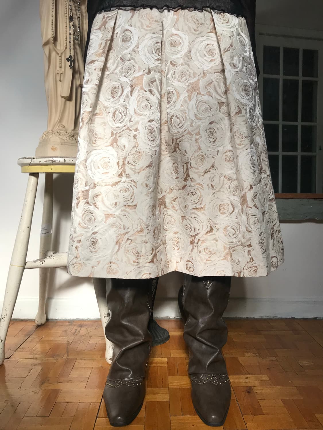 vintage pattern skirt 상품이미지3