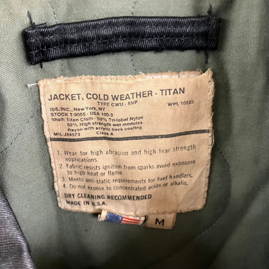 U.S ISS INC CWU-55P 타이탄 클로스 플라이트 점퍼 M 상품이미지3