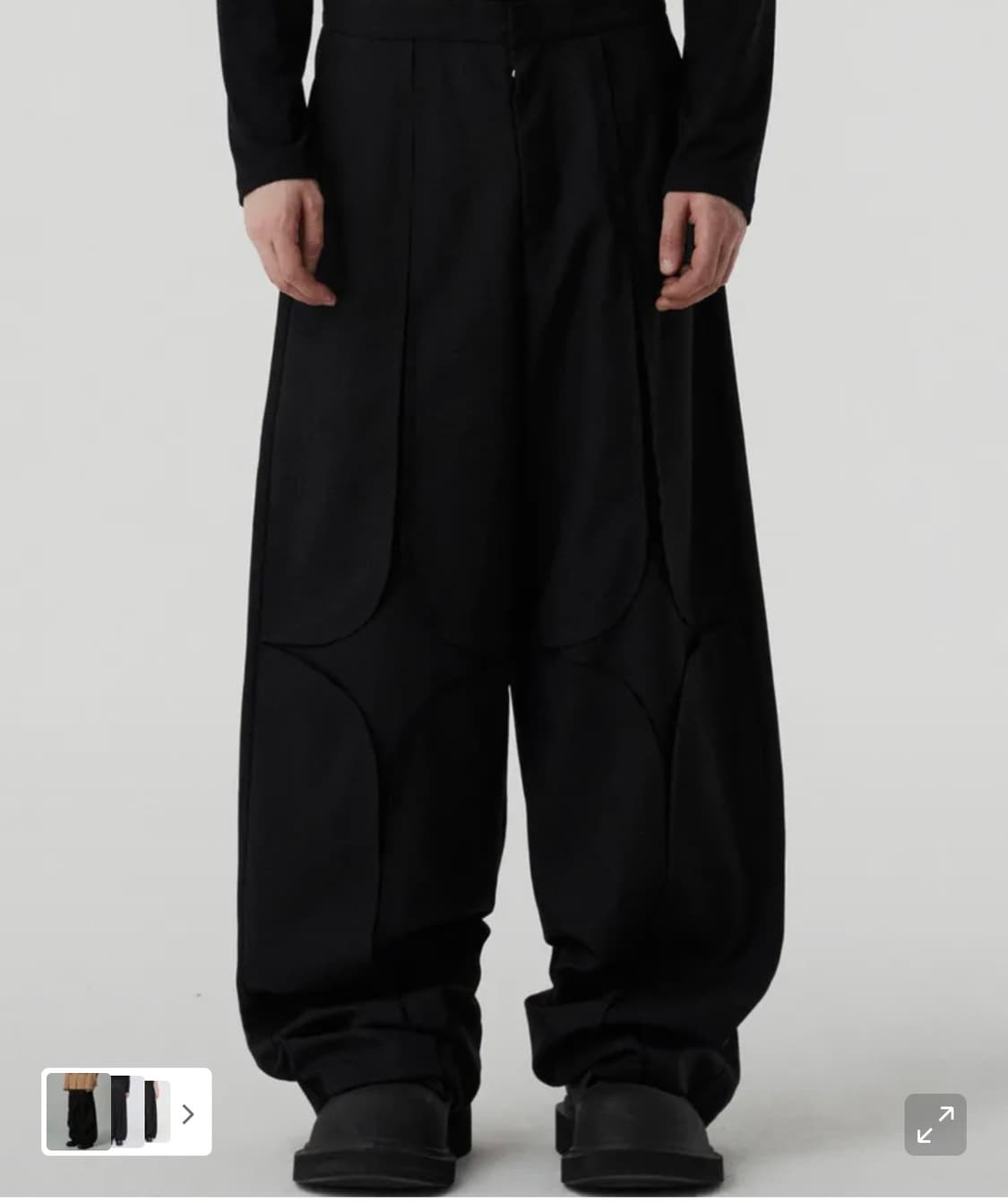 DNSR 다이아몬드 컷아웃 딥 다크 슬랙스 상품이미지6