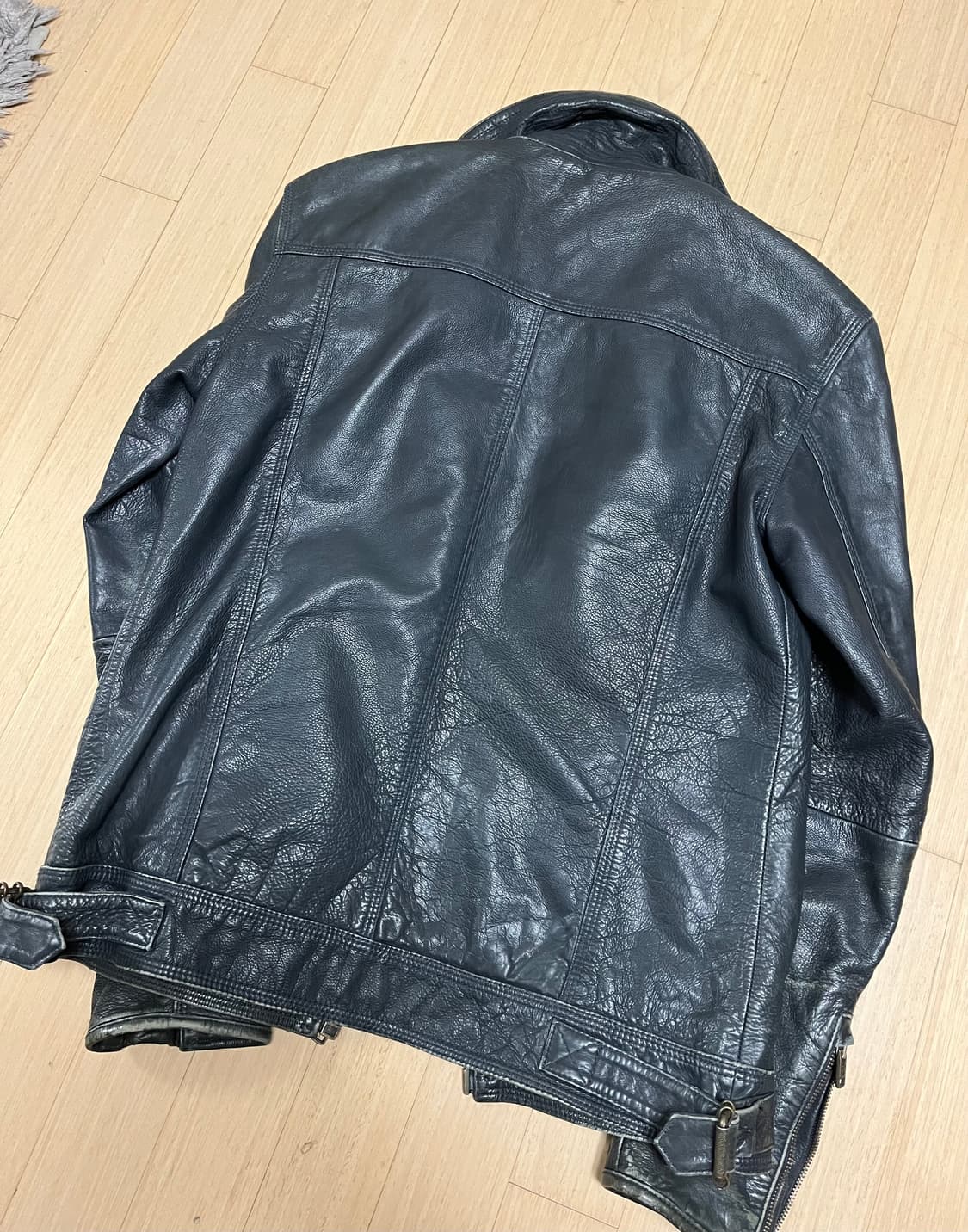 베컴 슈퍼드라이 하이넥 레더자켓  상품이미지7