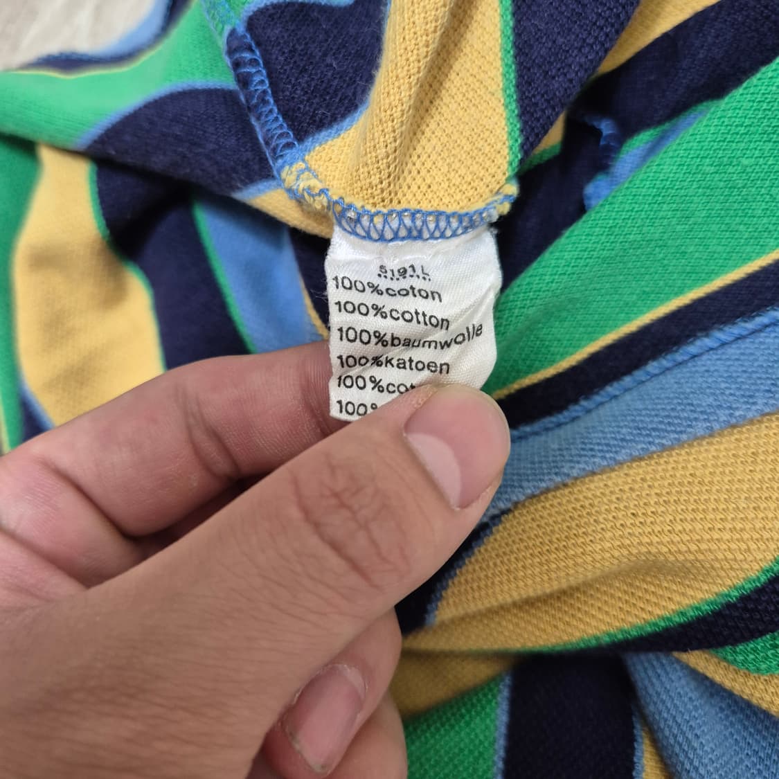 라코스테 프랑스 스트라이프 오버핏 반팔 카라티  상품이미지6