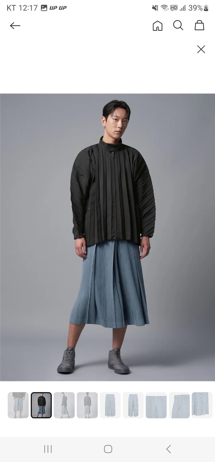 옴므플리세 24년 8월 하카마 블루 3사이즈 상품이미지2