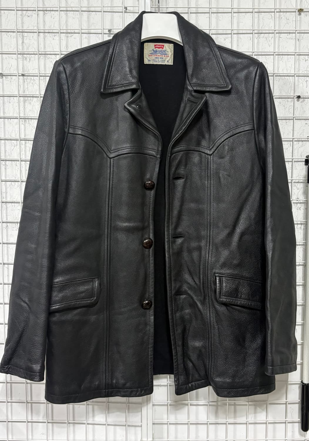 90's 리바이스 소가죽 카우레더 웨스턴 카코트 (XL)/10885 상품이미지1