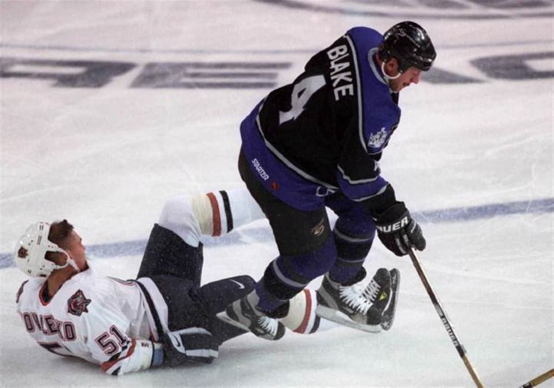 90's 스타터 로스엔젤레스 킹스 올드스쿨 하키 져지 L 상품이미지5