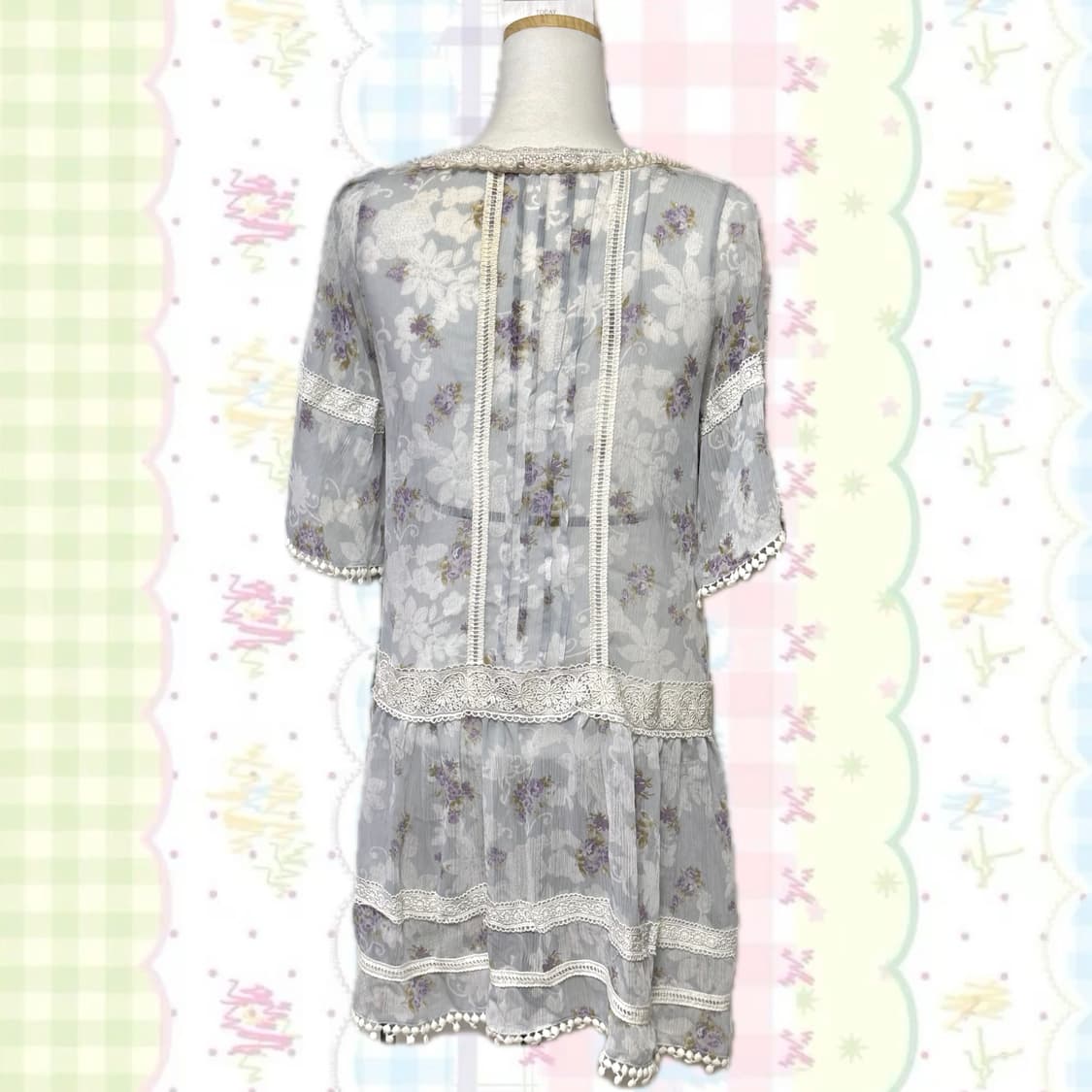 모리걸 하구미 플라워 레이스 원피스 여리핏 상품이미지3