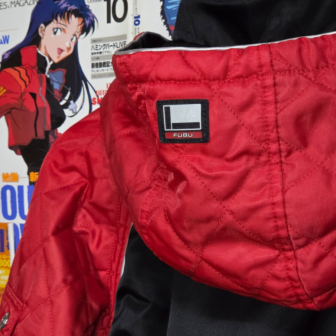 후부 올드스쿨 빅로고 누빔 후드 바시티 점퍼 상품이미지7