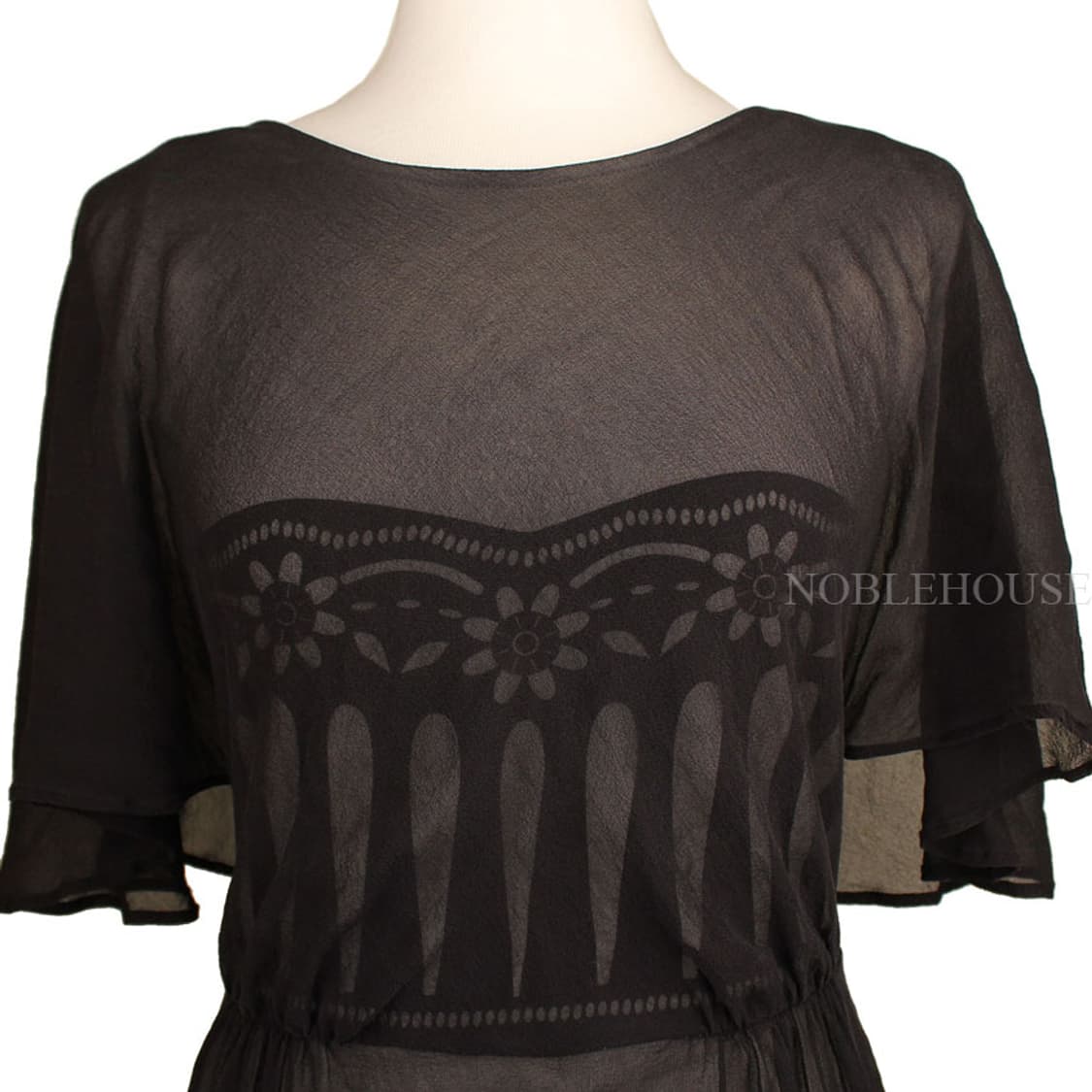 씨바이끌로에 블랙 실크 이중 블라우스(38) 상품이미지6