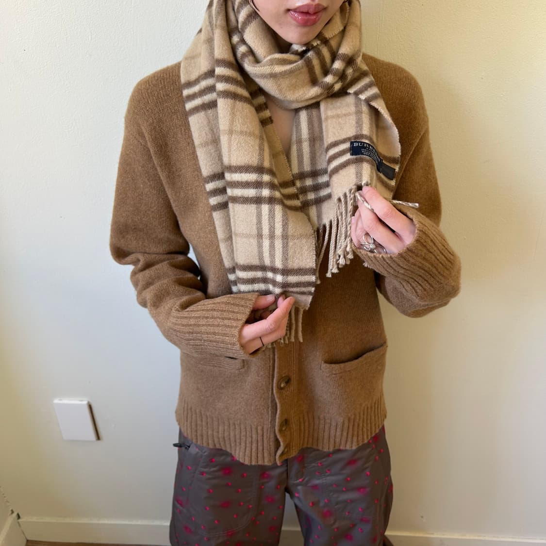버버리 노바체크 캐시미어 머플러 상품이미지2