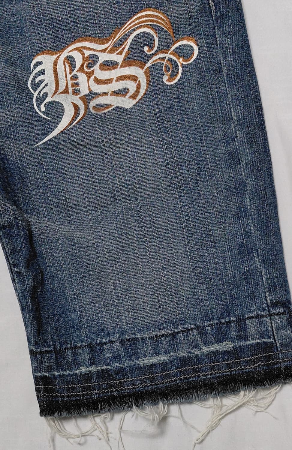 [M] y2k 감성 Beach Sound 서프 빈티지 자수 데님 팬츠 상품이미지4