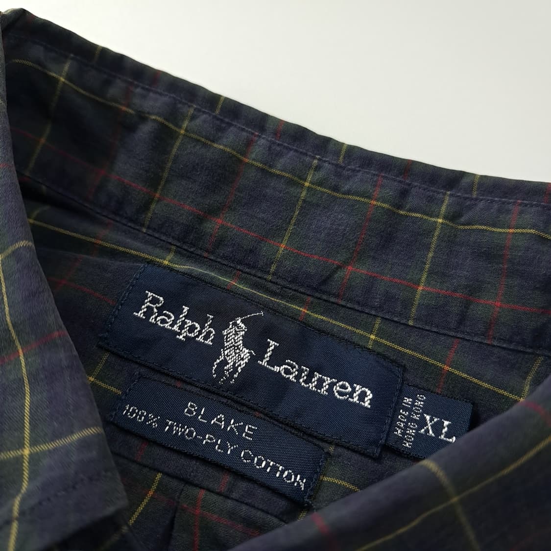 CK410 XL 폴로 90s 홍콩판 모던 타탄체크 셔츠 남방 상품이미지3