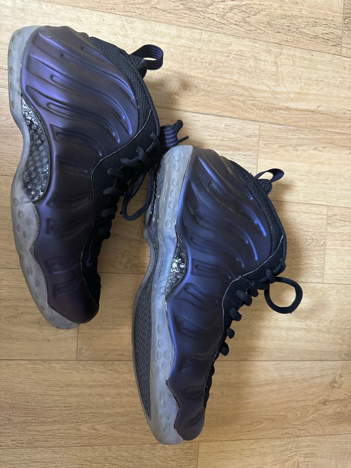 나이키 에어 폼포짓 원 블랙 바시티 퍼플 265 상품이미지5