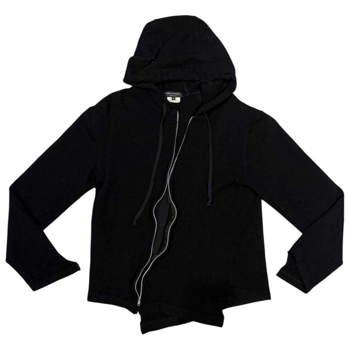 2015 꼼데가르송 해체주의 사선 지퍼 레인울 100% 후드 집업 자켓 상품이미지1