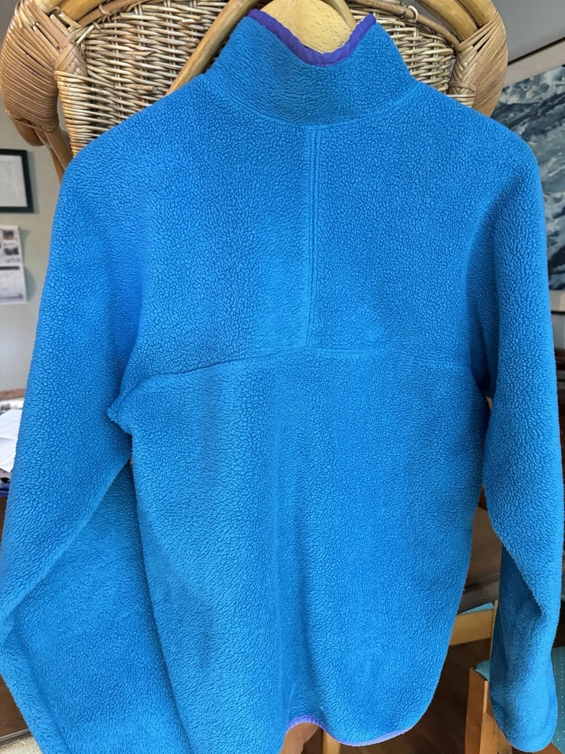 80s 파타고니아 신칠라 스냅-T 블루/퍼플 USA 상품이미지9