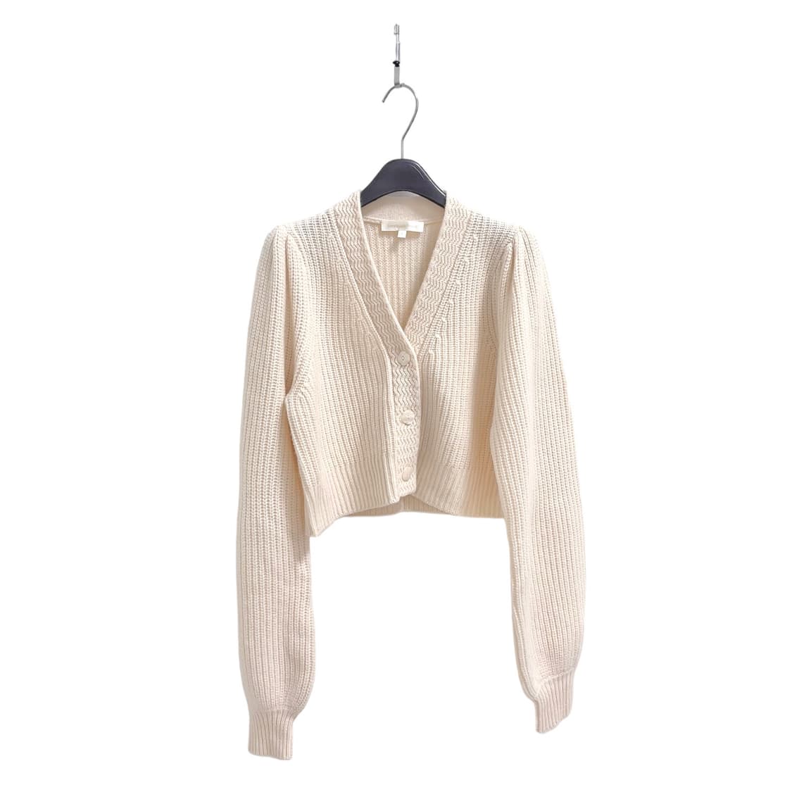 LOVE SHACK FANCY 크림 크롭 울 캐시미어 가디건 상품이미지4