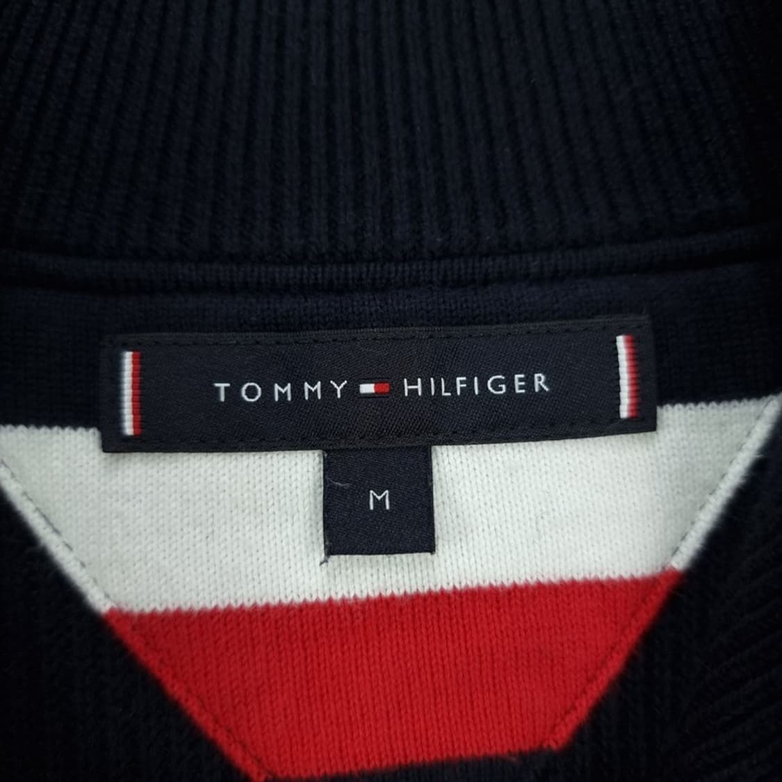 [타미힐피거] 스몰 로고 자수 니트 집업 가디건 M19499 상품이미지7