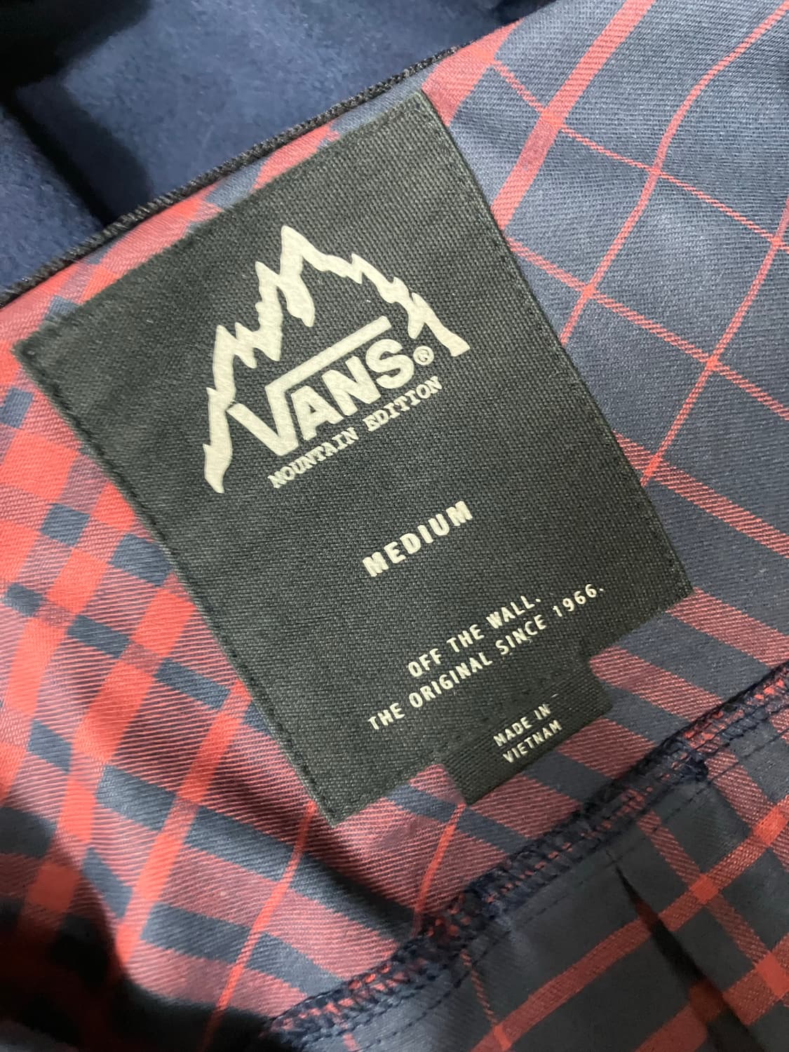 VANS 마운틴 에디션 체크 후드집업 바람막이 M 상품이미지7