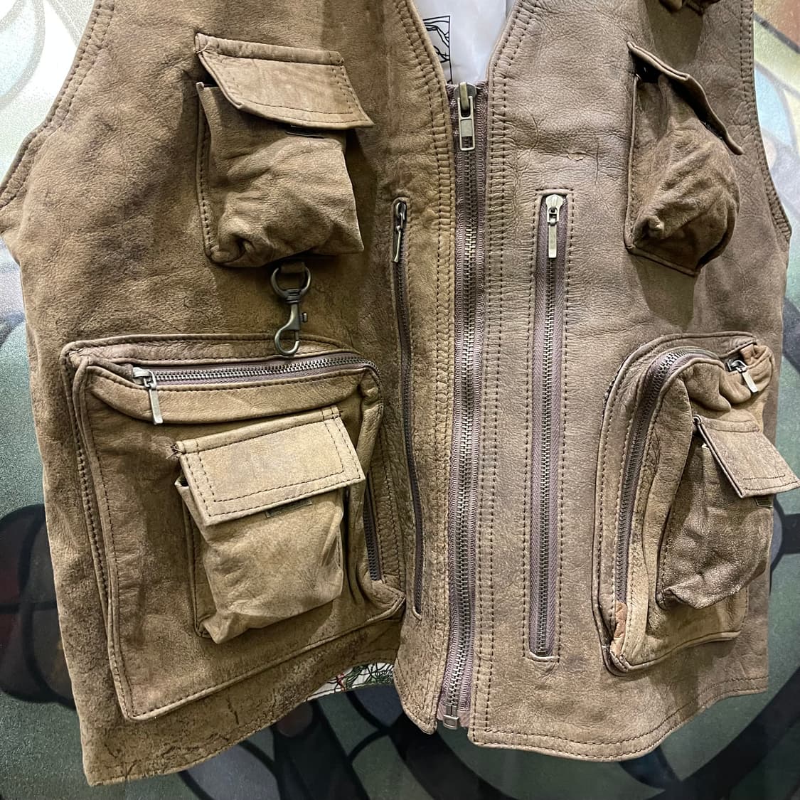 90's 빈티지 레더 베스트 상품이미지5