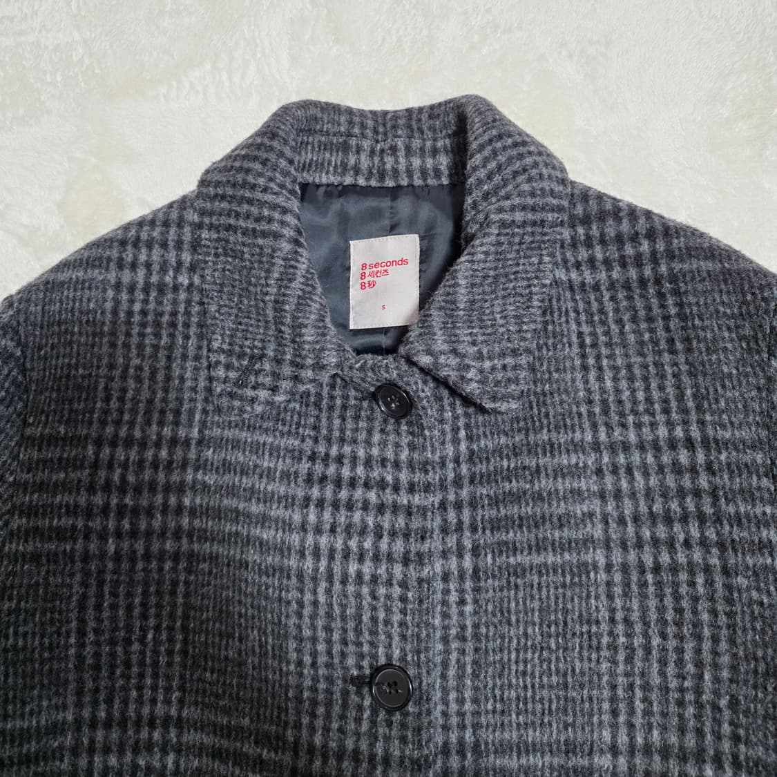 (S)여성 에잇세컨즈 울혼방 체크 코트  상품이미지2