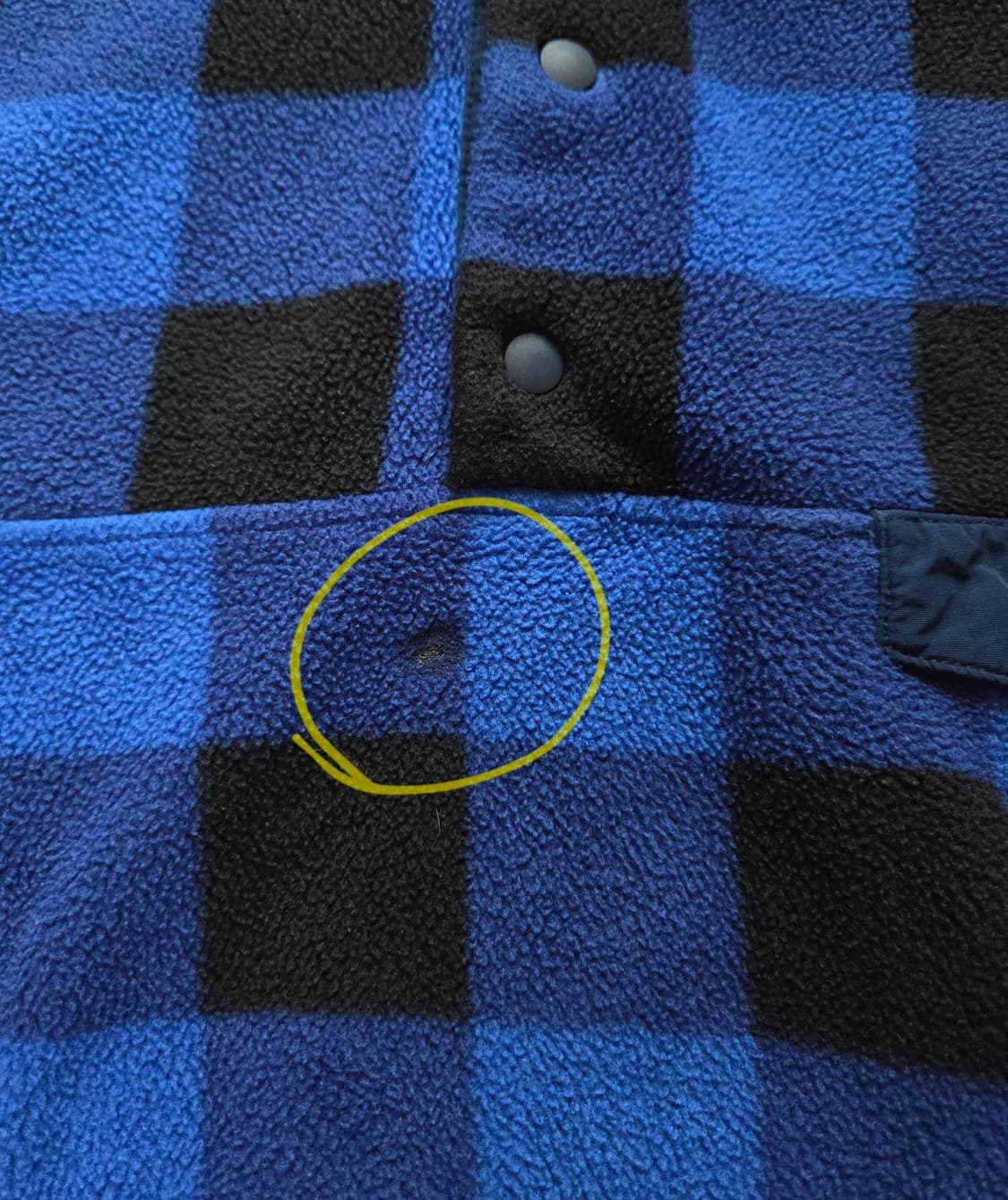 (L)파타고니아 블루 플레이드 패턴 신칠라 플리스 상품이미지4