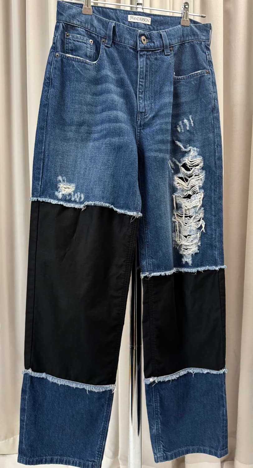 JW ANDERSON 패널 믹스 디스트레스 데님 팬츠 상품이미지4