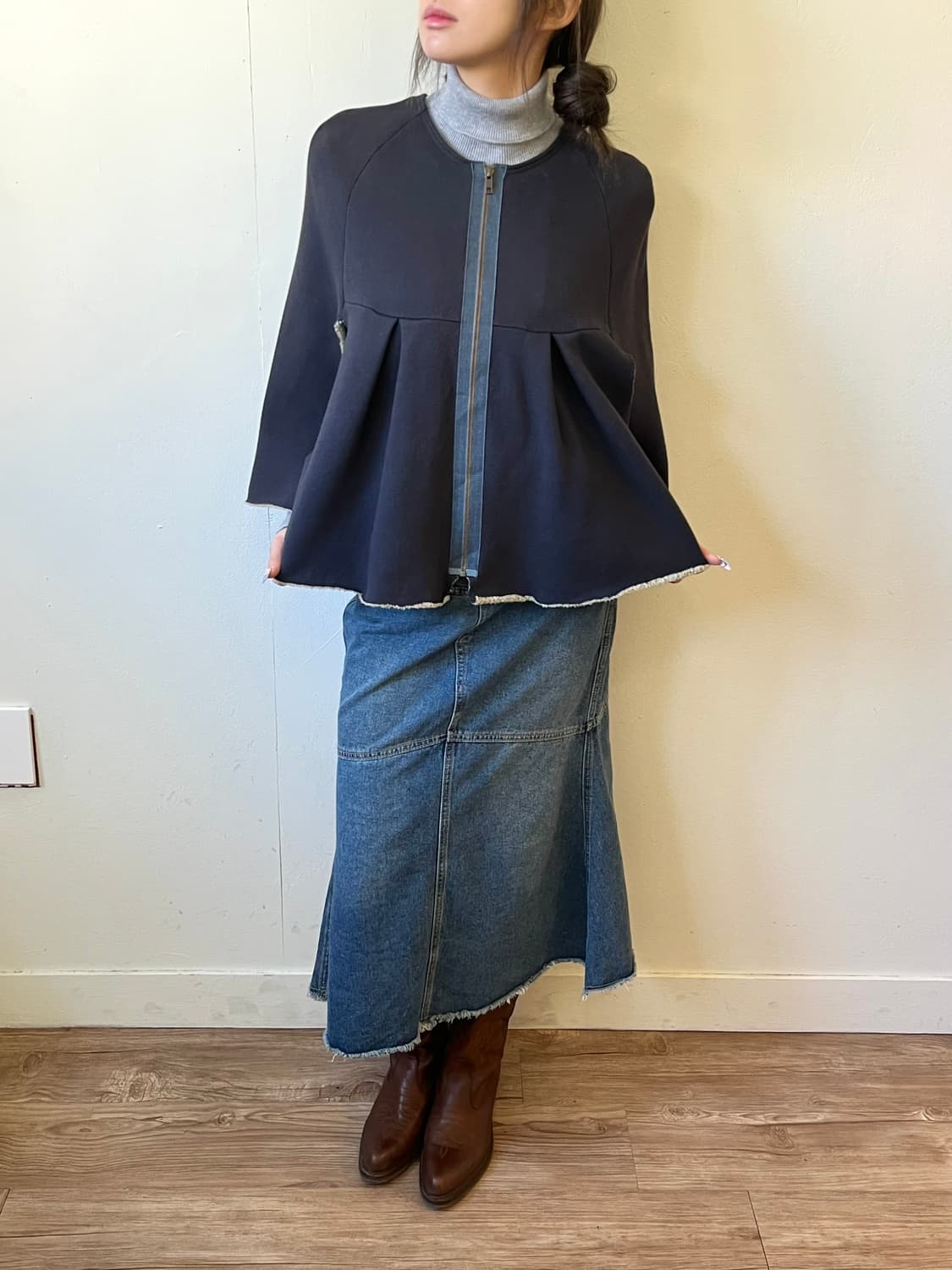 lips 투 포켓 데님 스커트 상품이미지5