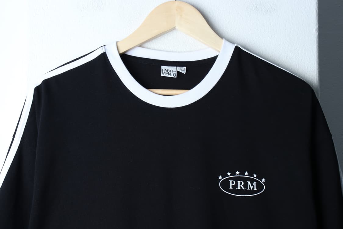 (L-XL) 파르티멘토 반팔 티셔츠 사이드라인 링거 블랙-7B9D 상품이미지3
