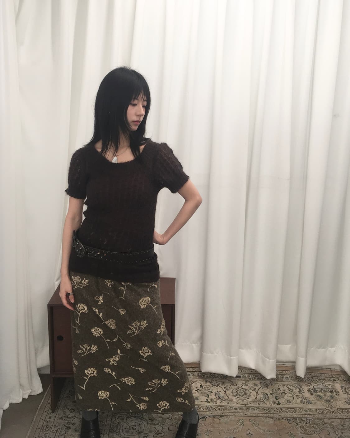 브라운 반팔니트 상품이미지3