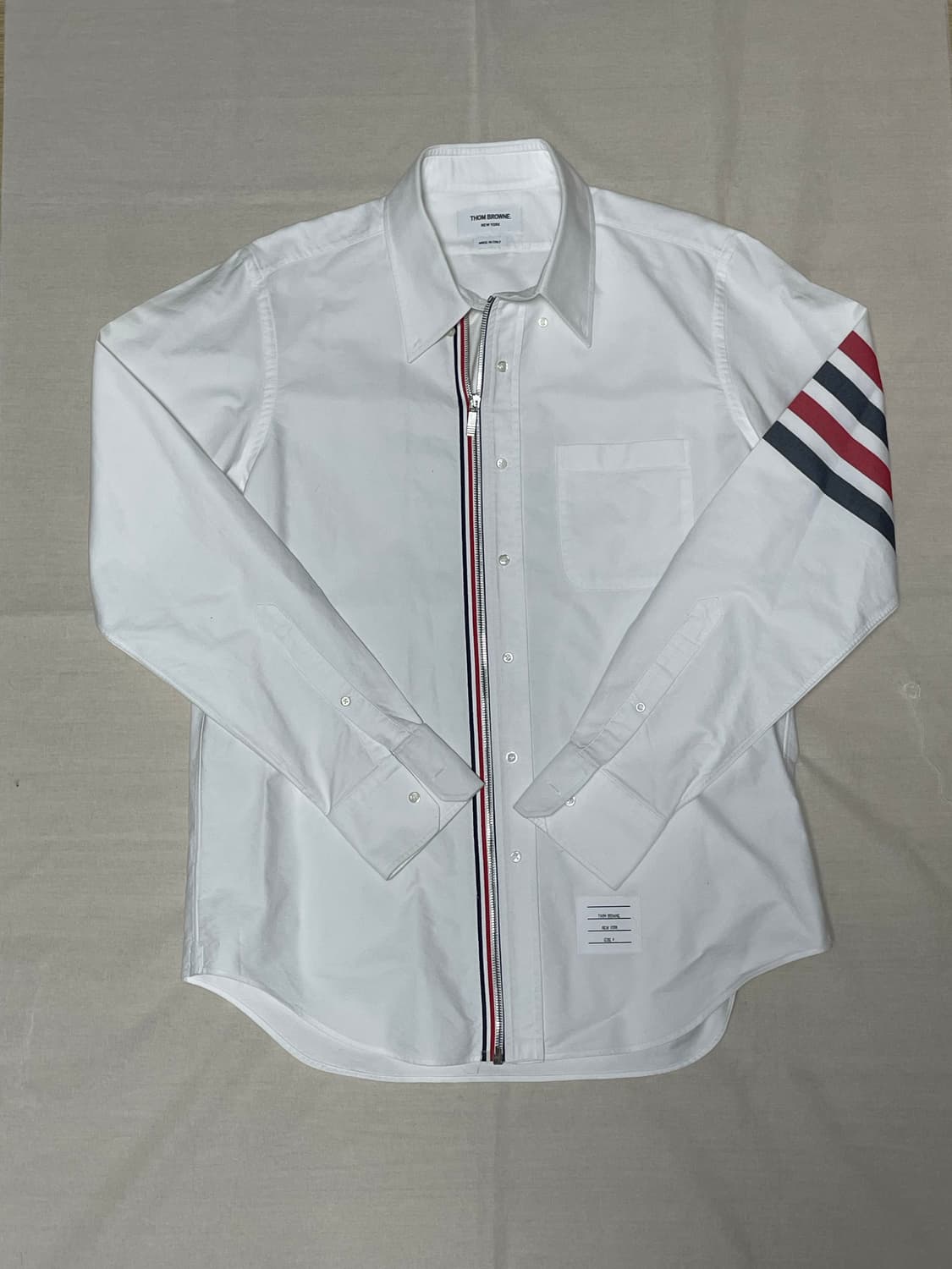 톰브라운 사선완장 지퍼 포켓 셔츠 자켓 [4] 상품이미지1